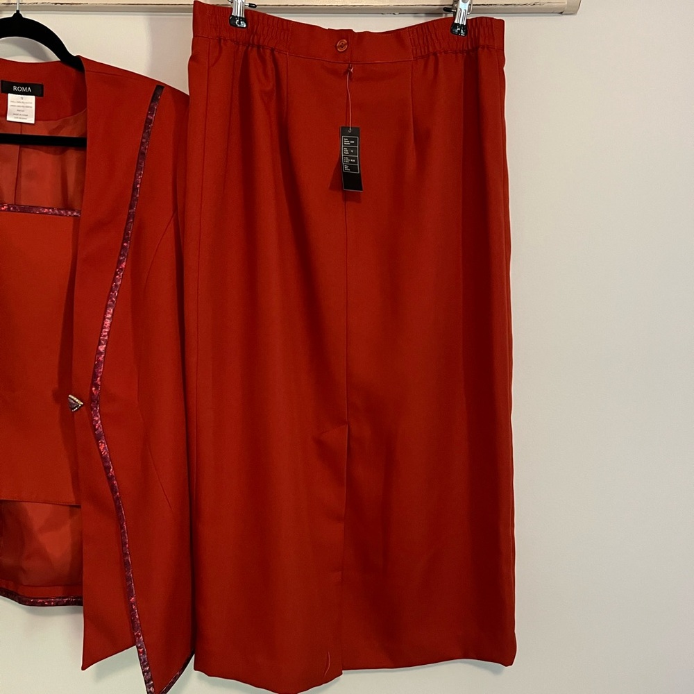 Roma size 12 burnt orange skirt suit set - NWT - Picture 10 of 11